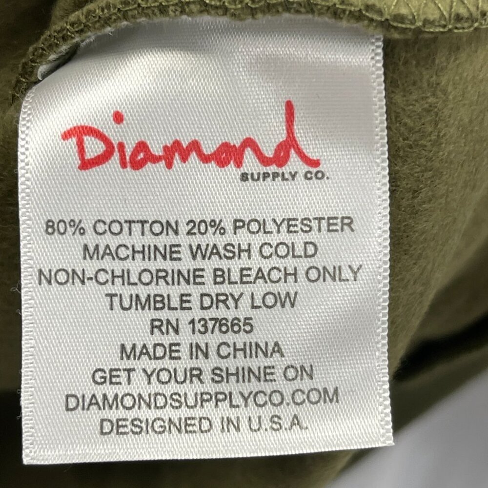 DIAMOND SUPPLY CO. WOMEN’S OLIVE CREWNECK SWEATSHIRT — Medium - NWT - Picture 5 of 5